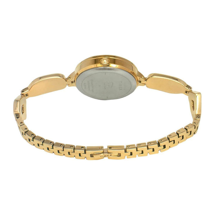 Timex Fria Women's Mother Of Pearl Dial Round Case 3 Hands Function Watch -TWEL15900