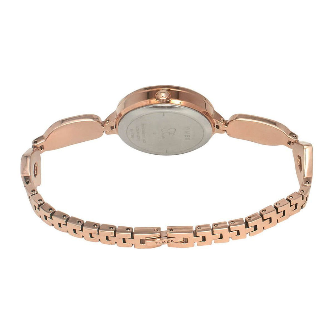 Timex Fria Women's Mother Of Pearl Dial Round Case 3 Hands Function Watch -TWEL15901