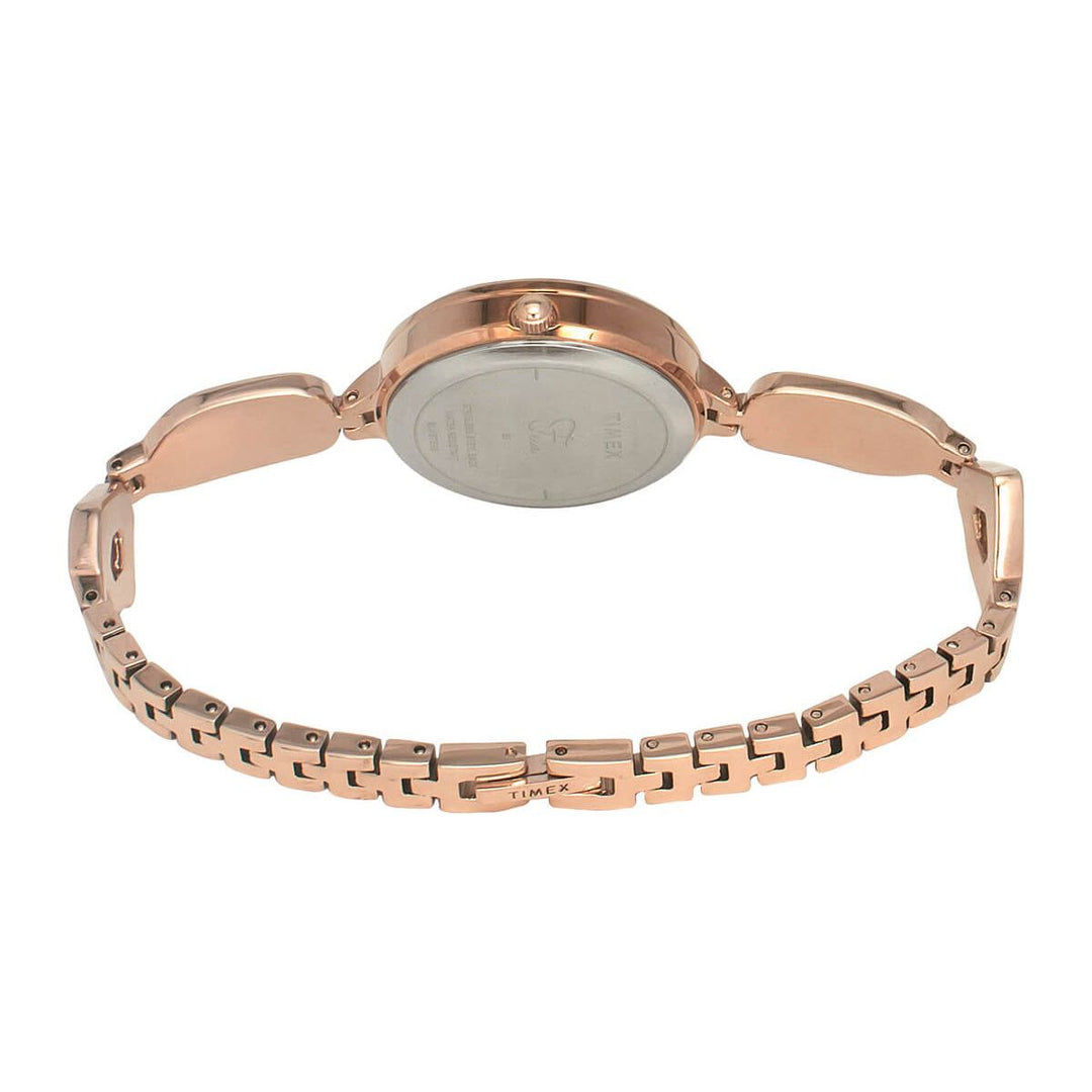 Timex Fria Women's Mother Of Pearl Dial Round Case 3 Hands Function Watch -TWEL15903