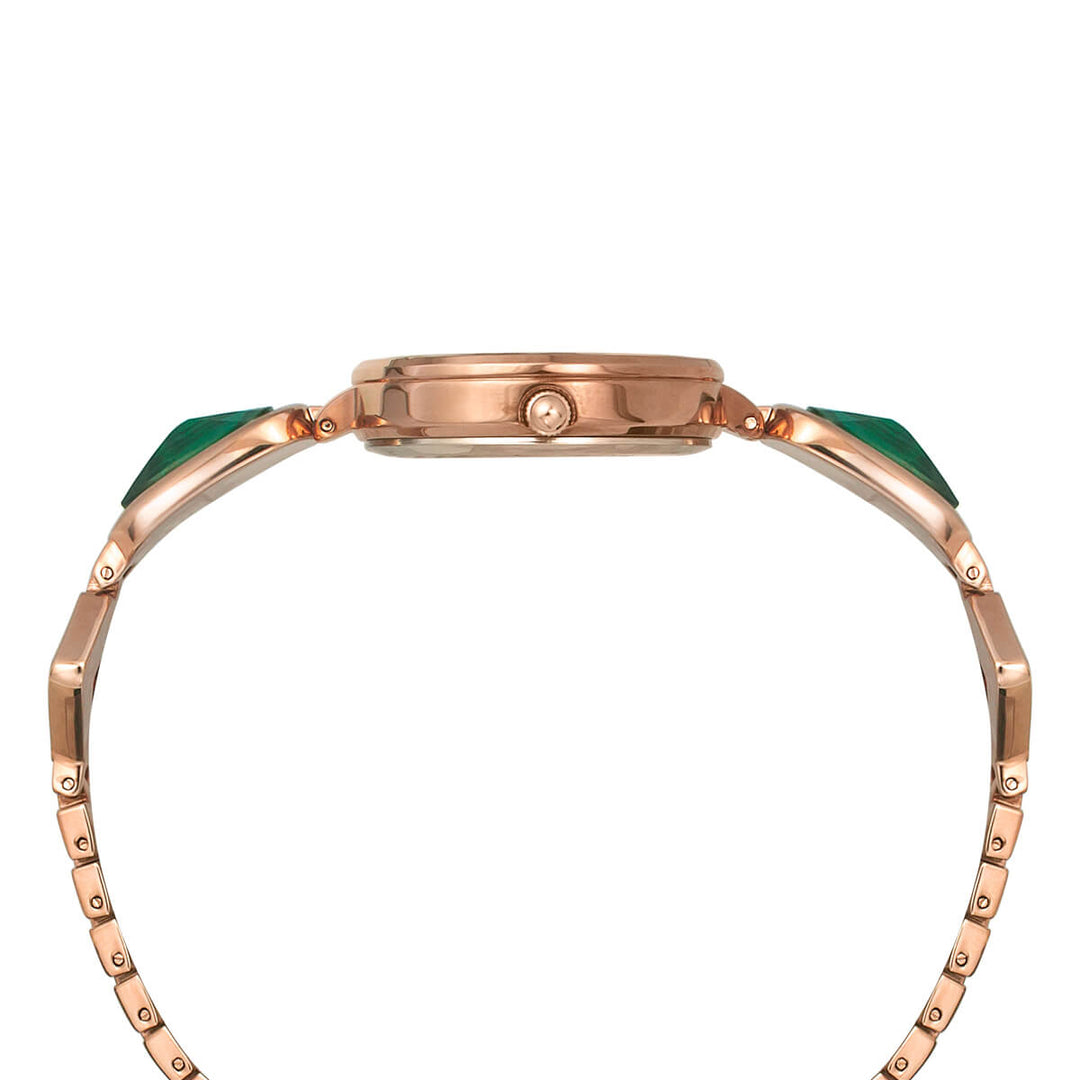 Timex Fria Women's Mother Of Pearl Dial Round Case 3 Hands Function Watch -TWEL15903