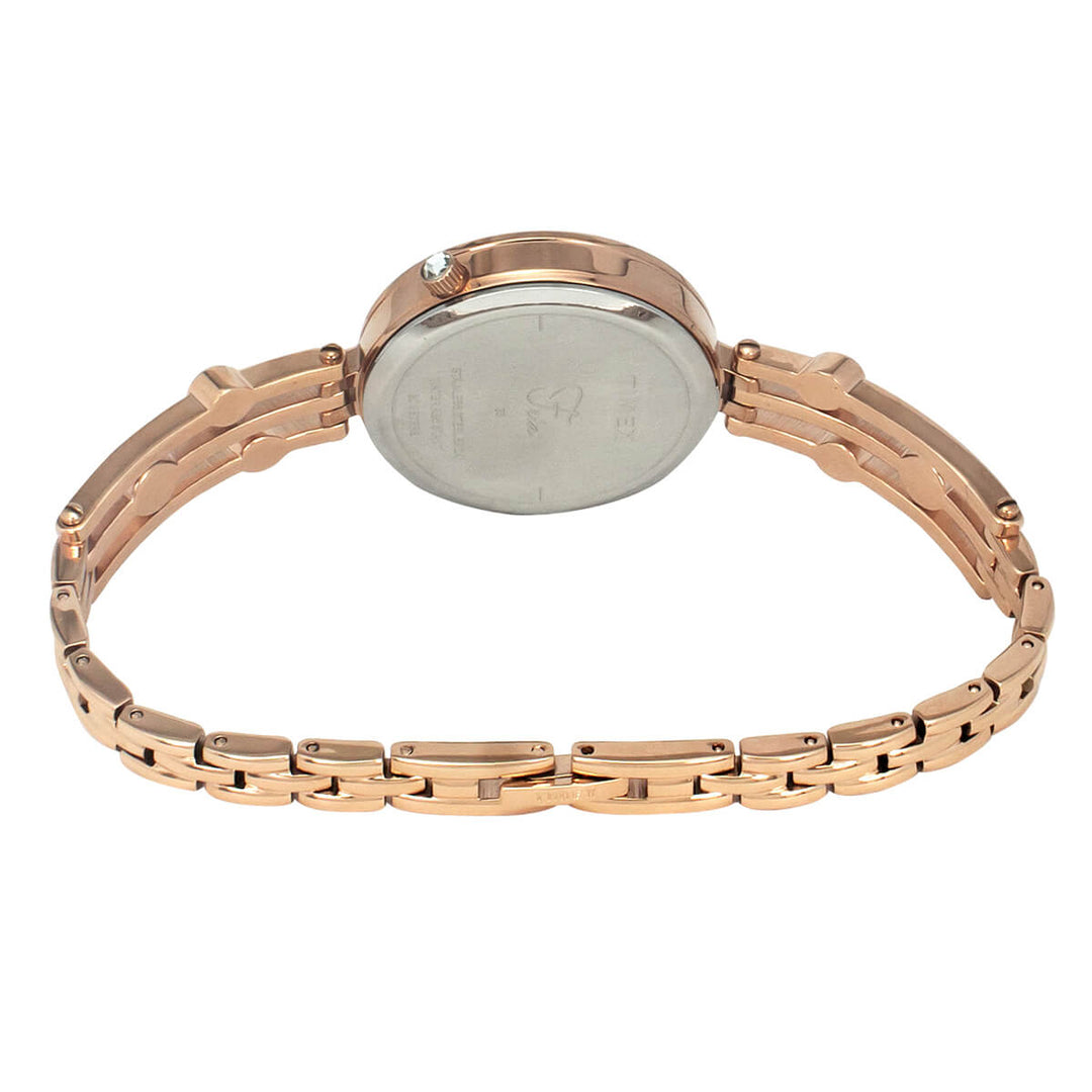 Timex Fria Women's Blue Dial Round Case 3 Hands Function Watch -TWEL16002