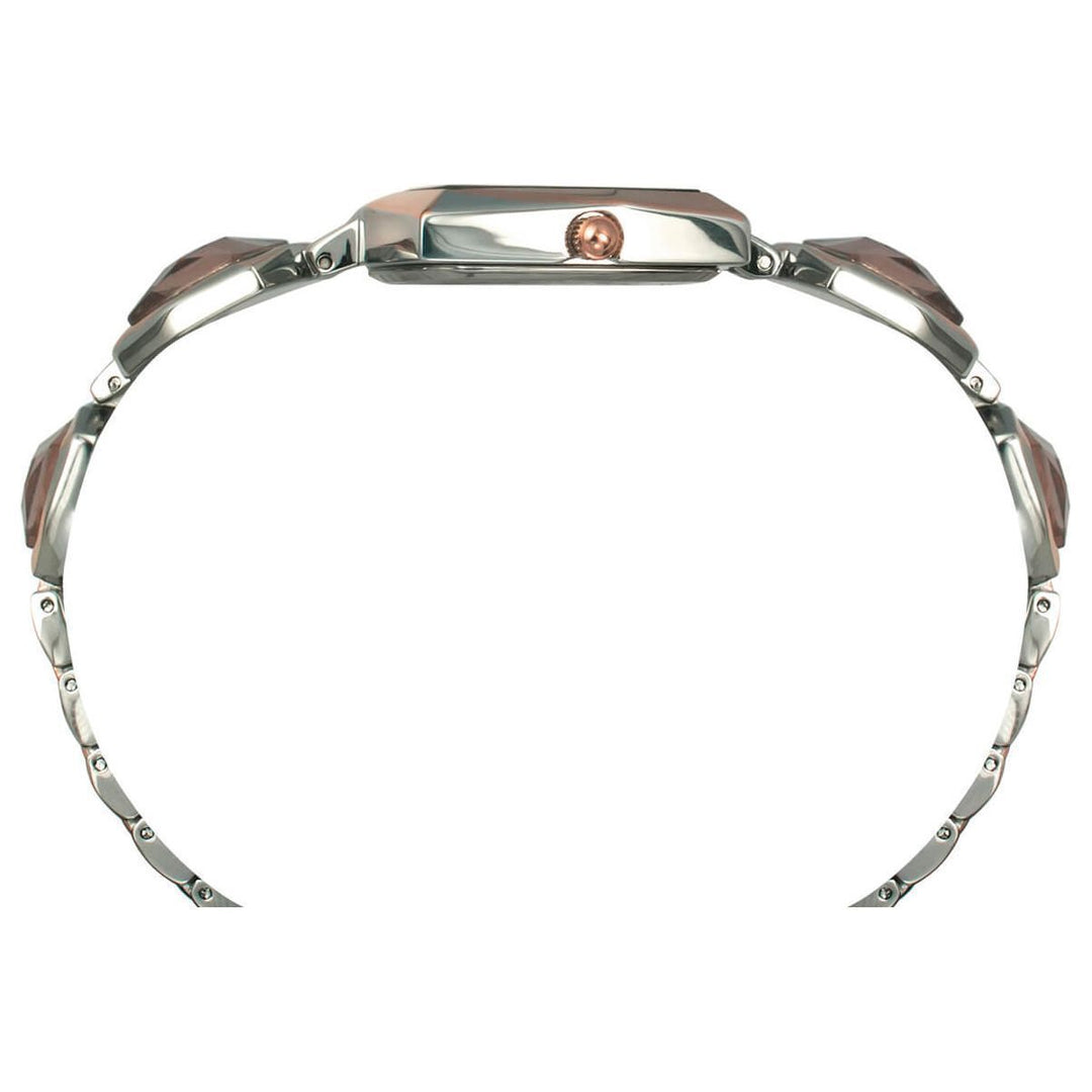 Timex Fria Women's Rose Gold Dial Square Case 3 Hands Function Watch -TWEL16101