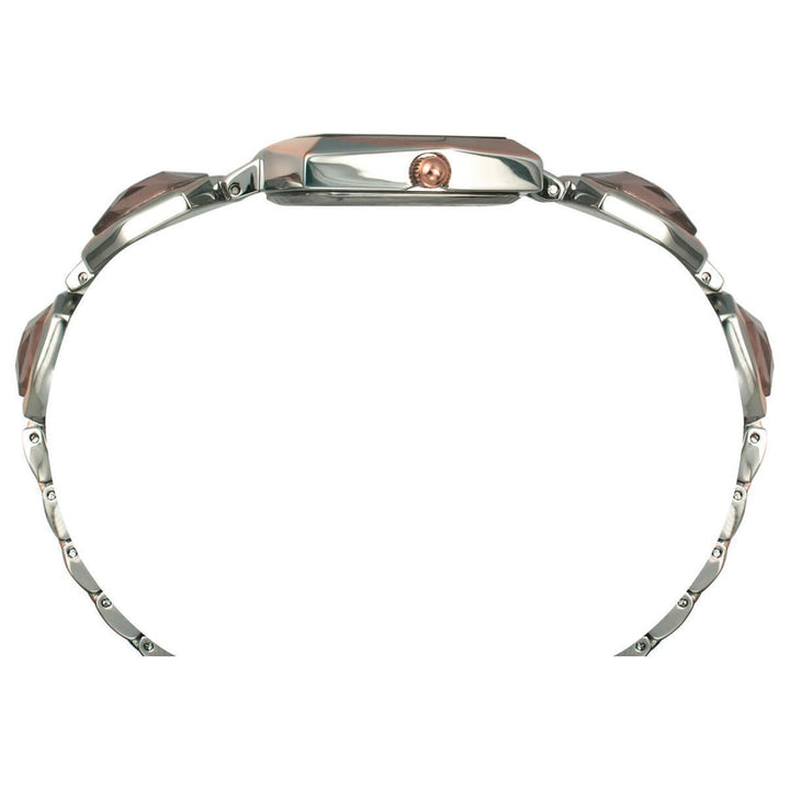 Timex Fria Women's Rose Gold Dial Square Case 3 Hands Function Watch -TWEL16101