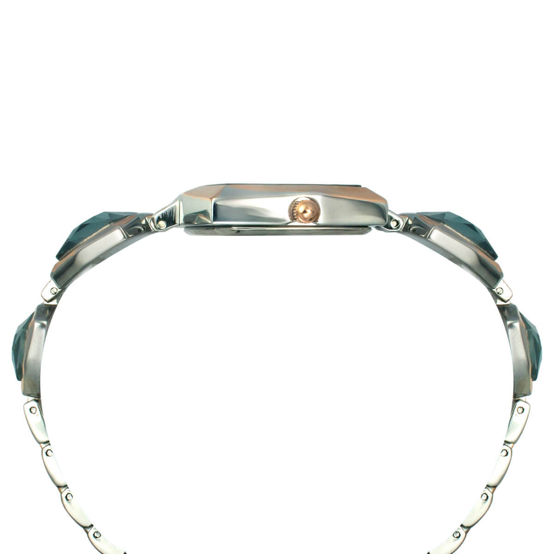 Timex Fria Women's Blue Dial Square Case 3 Hands Function Watch -TWEL16102