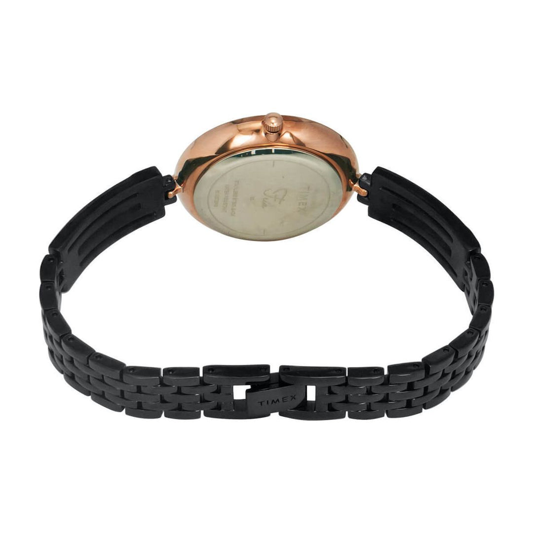 Timex Fria Women's Black Dial Round Case 3 Hands Function Watch -TWEL16201