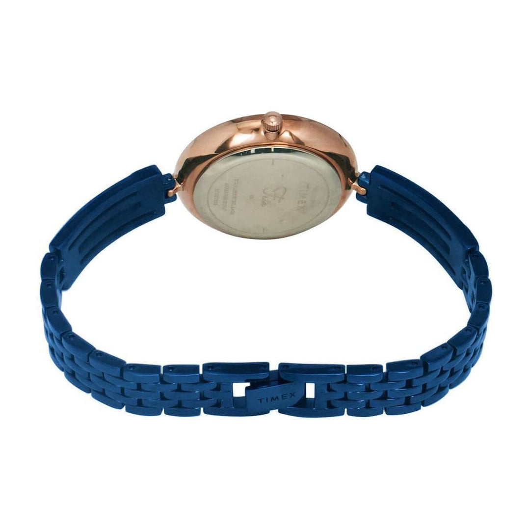 Timex Fria Women's Mother Of Pearl Dial Round Case 3 Hands Function Watch -TWEL16203