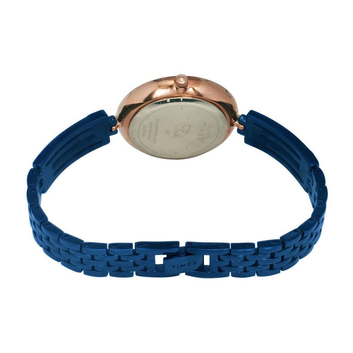 Timex Fria Women's Mother Of Pearl Dial Round Case 3 Hands Function Watch -TWEL16203