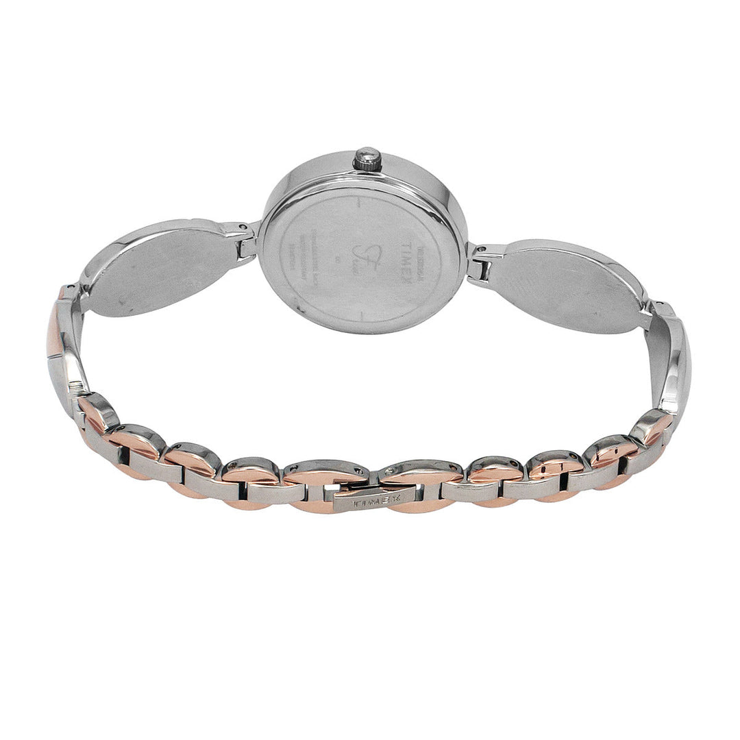 Timex Fria Women's Mother Of Pearl Dial Round Case 3 Hands Function Watch -TWEL16301