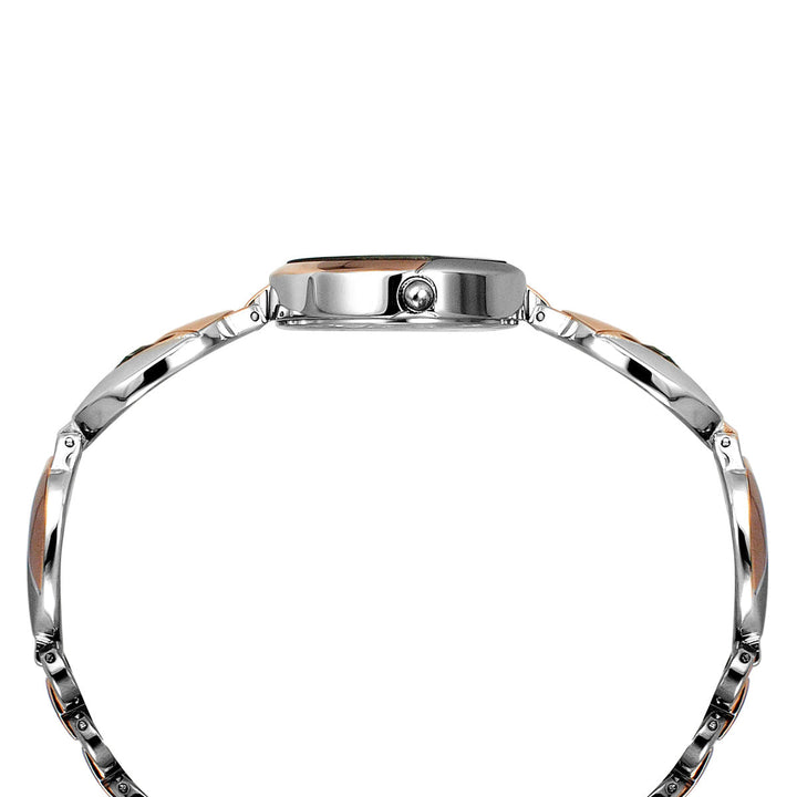 Timex Fria Women's Mother Of Pearl Dial Round Case 3 Hands Function Watch -TWEL16301