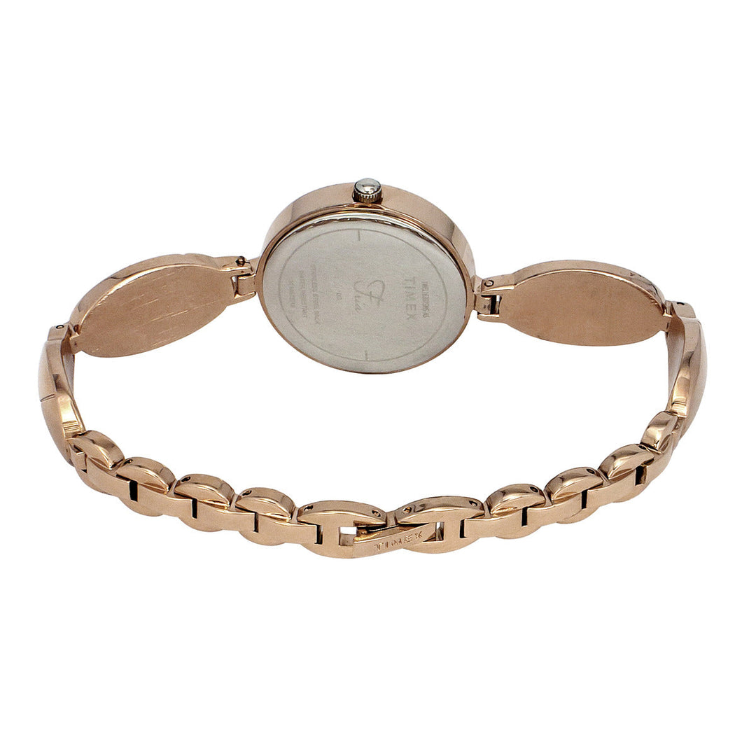 Timex Fria Women's Mother Of Pearl Dial Round Case 3 Hands Function Watch -TWEL16302