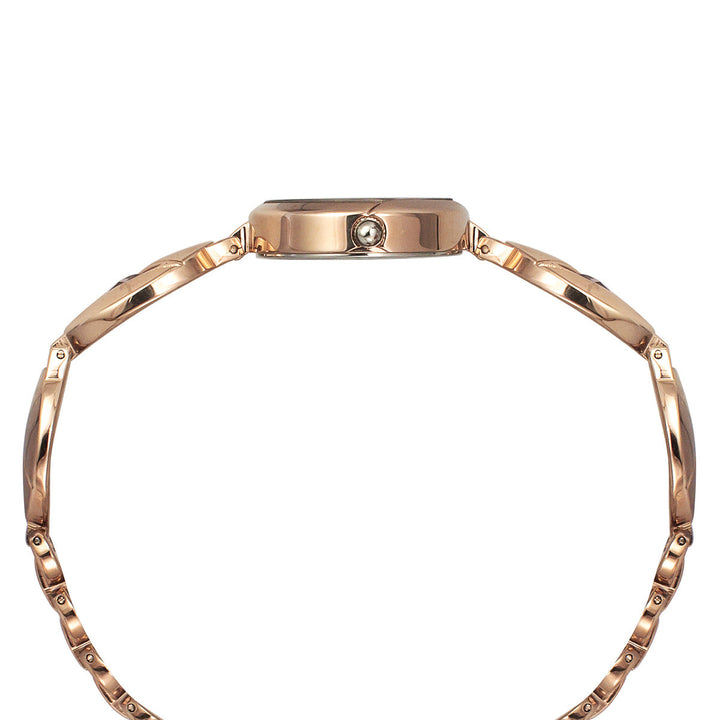 Timex Fria Women's Mother Of Pearl Dial Round Case 3 Hands Function Watch -TWEL16302