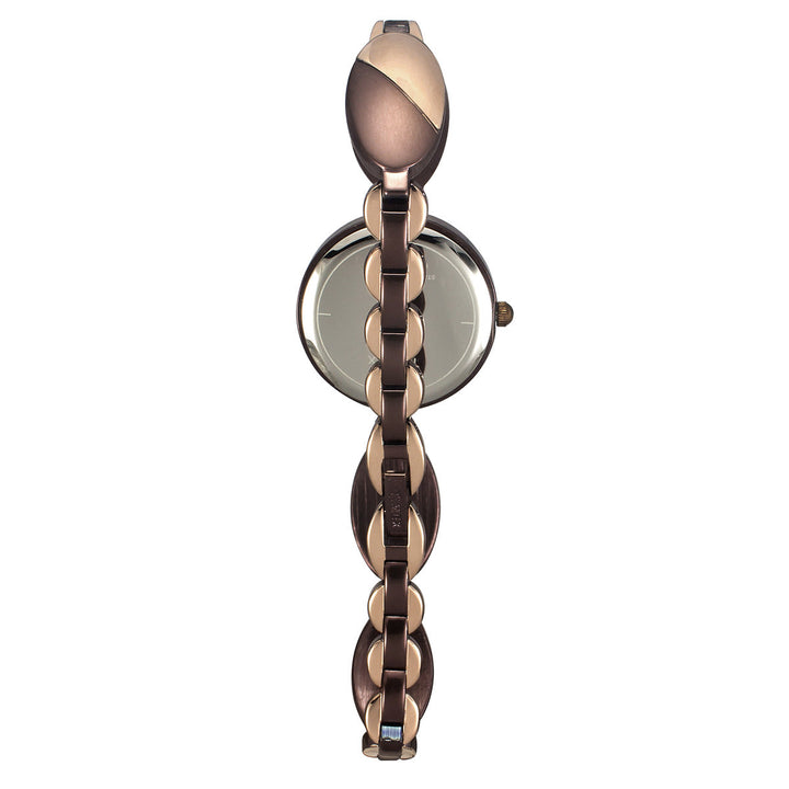 Timex Fria Women's Brown Dial Round Case 3 Hands Function Watch -TWEL16303