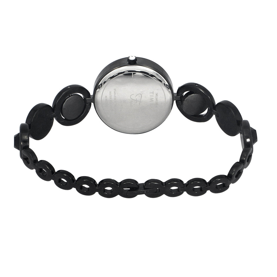 Timex Fria Women's Black Dial Round Case 3 Hands Function Watch -TWEL16401