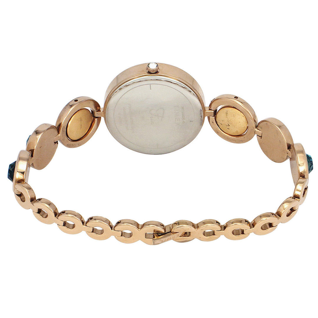 Timex Fria Women's Teal Dial Round Case 3 Hands Function Watch -TWEL16404