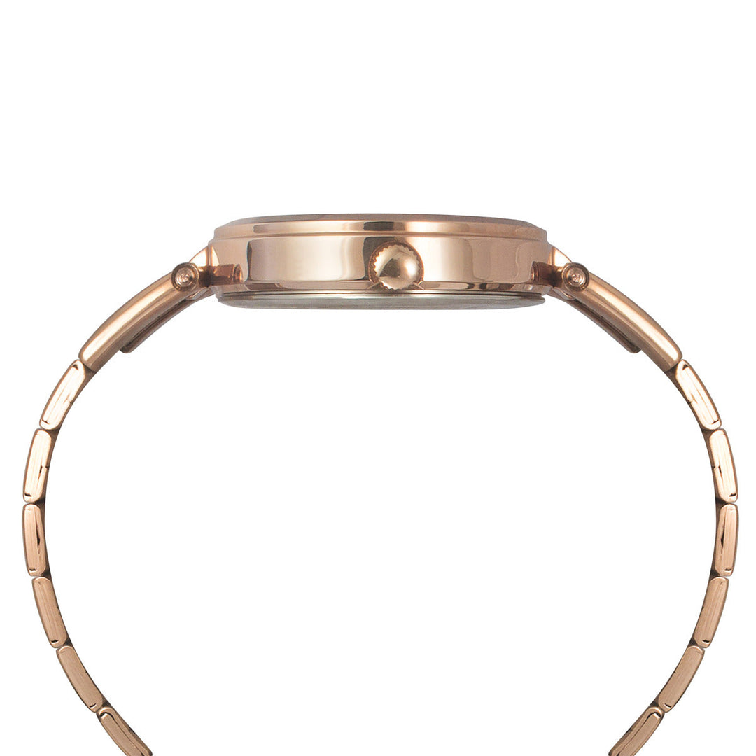 Timex Fashion Women's Rose Gold Dial Round Case Day Date Function Watch -TWEL16601