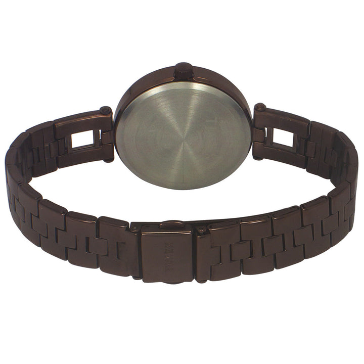 Timex Fashion Women's Brown Dial Round Case Day Date Function Watch -TWEL16603