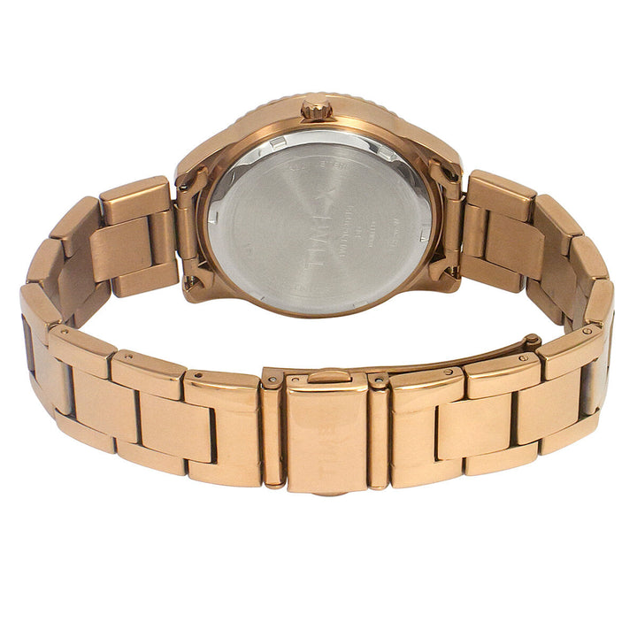 Timex E-Class Premium-Sport Collection Multifunction Women Analog Rose Gold Dial Coloured Quartz Watch, Round Dial With 36 Mm Case Width - TWEL16801