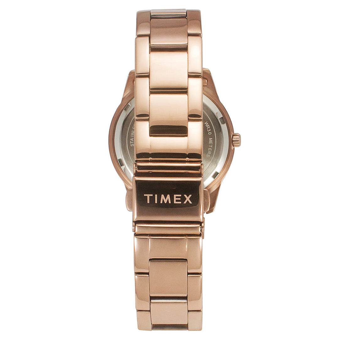Timex E-Class Premium-Sport Collection Multifunction Women Analog Rose Gold Dial Coloured Quartz Watch, Round Dial With 36 Mm Case Width - TWEL16801