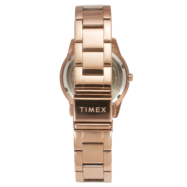 Timex E-Class Premium-Sport Collection Multifunction Women Analog Rose Gold Dial Coloured Quartz Watch, Round Dial With 36 Mm Case Width - TWEL16801
