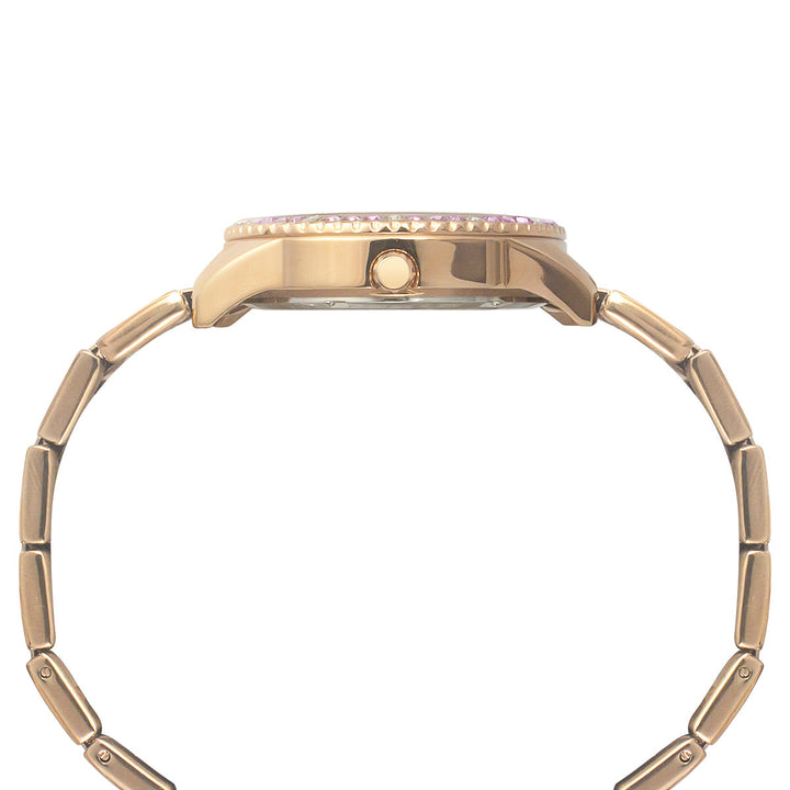 Timex E-Class Premium-Sport Collection Multifunction Women Analog Rose Gold Dial Coloured Quartz Watch, Round Dial With 36 Mm Case Width - TWEL16801