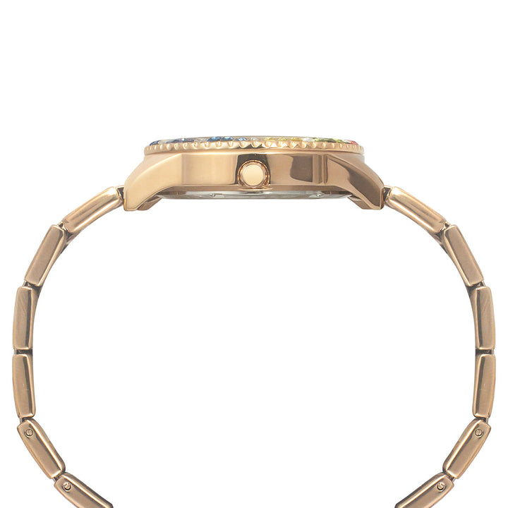 Timex E-Class Premium-Sport Collection Multifunction Women Analog Silver Dial Coloured Quartz Watch, Round Dial With 36 Mm Case Width - TWEL16802