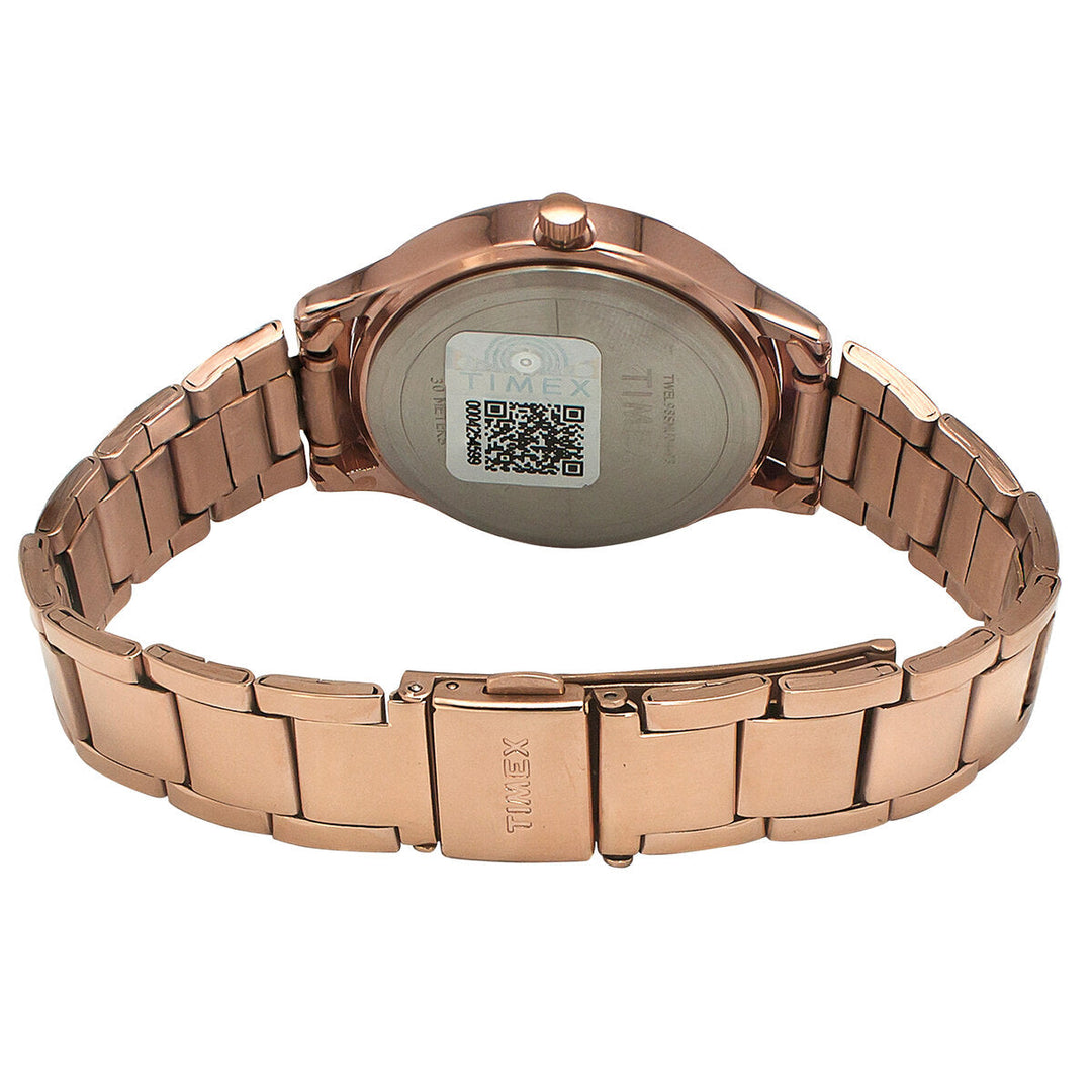 Timex Fashion Collection Premium Quality Multifunction Women Analog Rose Gold Dial Coloured Quartz Watch, Round Dial With 36.5mm Case Width - TWEL98SMU04