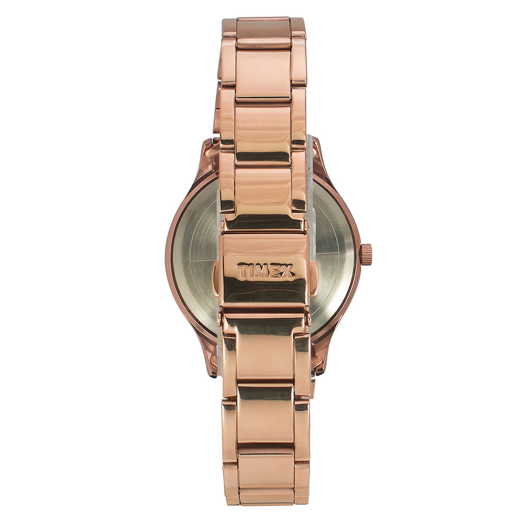 Timex Fashion Collection Premium Quality Multifunction Women Analog Rose Gold Dial Coloured Quartz Watch, Round Dial With 36.5mm Case Width - TWEL98SMU04