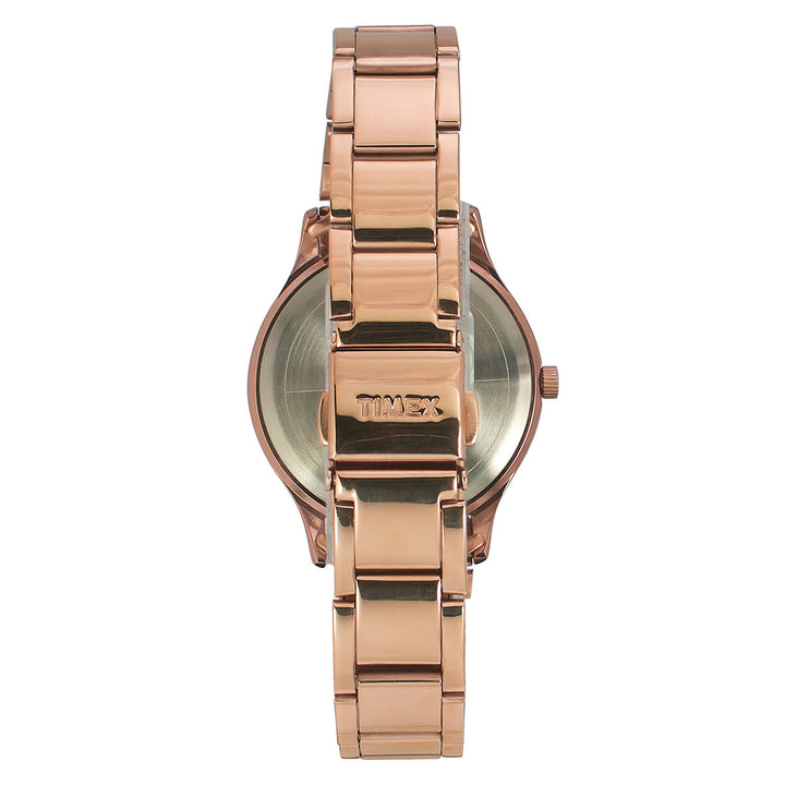 Timex Fashion Collection Premium Quality Multifunction Women Analog Rose Gold Dial Coloured Quartz Watch, Round Dial With 36.5mm Case Width - TWEL98SMU04