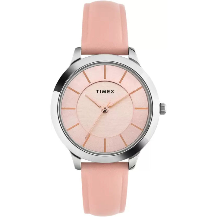 Timex Fashion Women's Pink Dial Round Case 3 Hands Function Watch -TWEL99SMU04