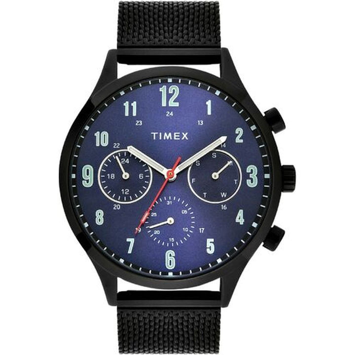 Timex Fashion Men's Blue Dial Round Case Multifunction Function Watch -TWHG03SMU02