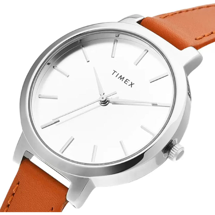 Timex Fashion Women's Silver Dial Round Case 3 Hands Function Watch -TWHL41SMU01