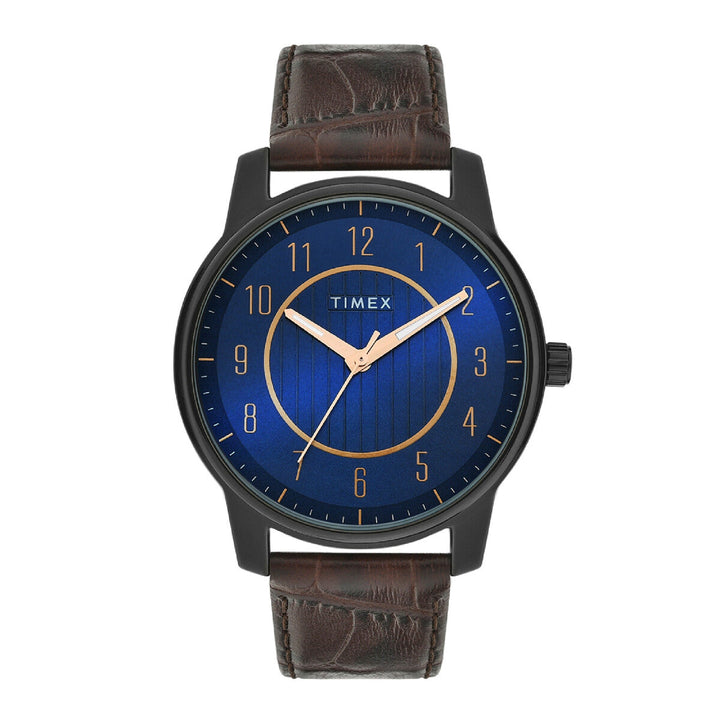 Timex Fashion Collection Premium Quality Men Analog Blue Dial Coloured Quartz Watch, Round Dial With 41mm Case Width - TWNTG07SMU01