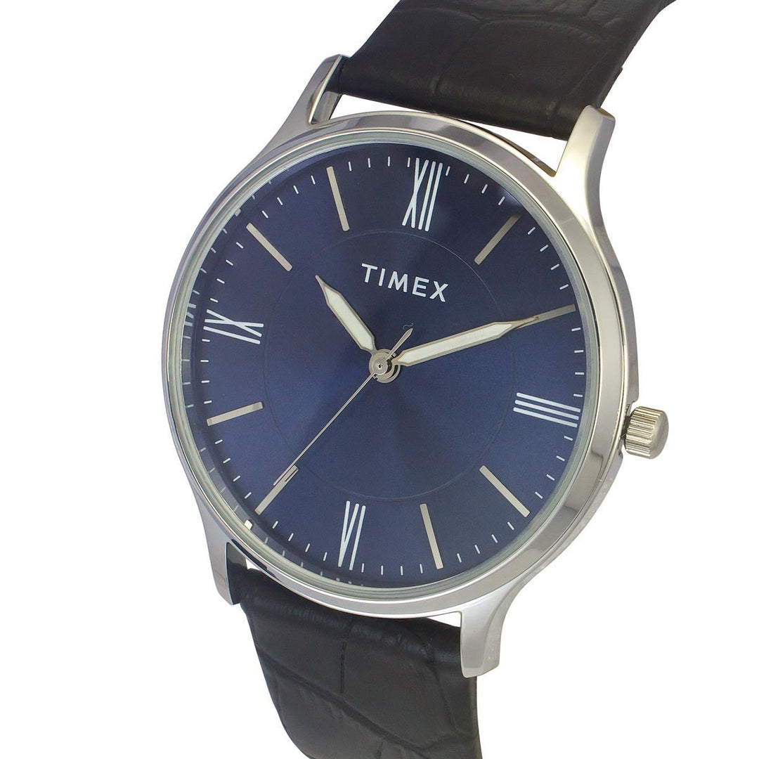 Timex 3 Hands Men Analog Blue Dial Coloured Quartz Watch, Round Dial With 30 Mm Case Width - TWTG105SMU01