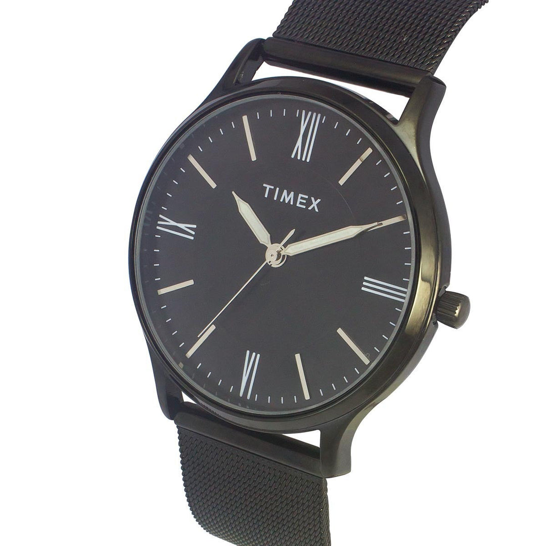Timex 3 Hands Men Analog Black Dial Coloured Quartz Watch, Round Dial With 30 Mm Case Width - TWTG105SMU04