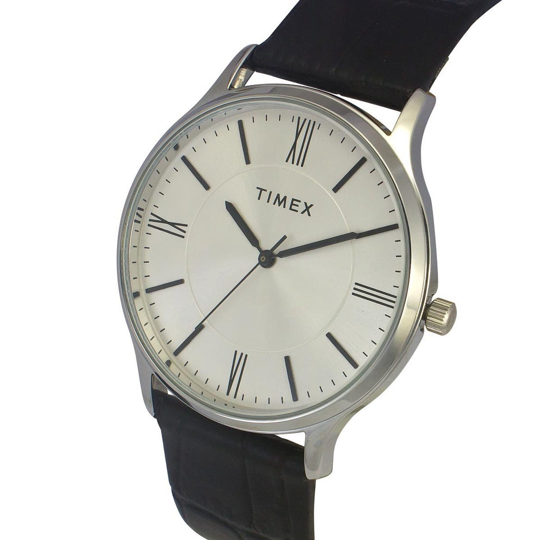 Timex 3 Hands Men Analog Silver Dial Coloured Quartz Watch, Round Dial With 30 Mm Case Width - TWTG105SMU05