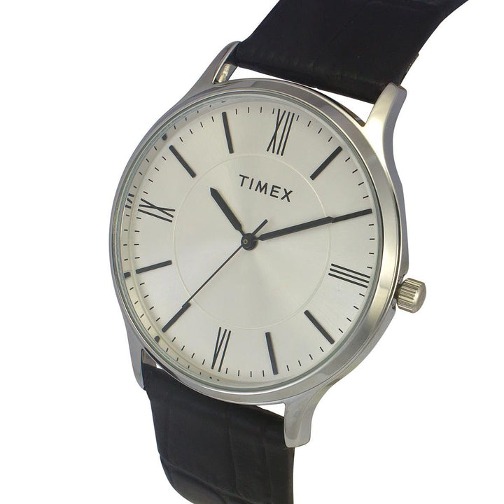 Timex 3 Hands Men Analog Silver Dial Coloured Quartz Watch, Round Dial With 30 Mm Case Width - TWTG105SMU05