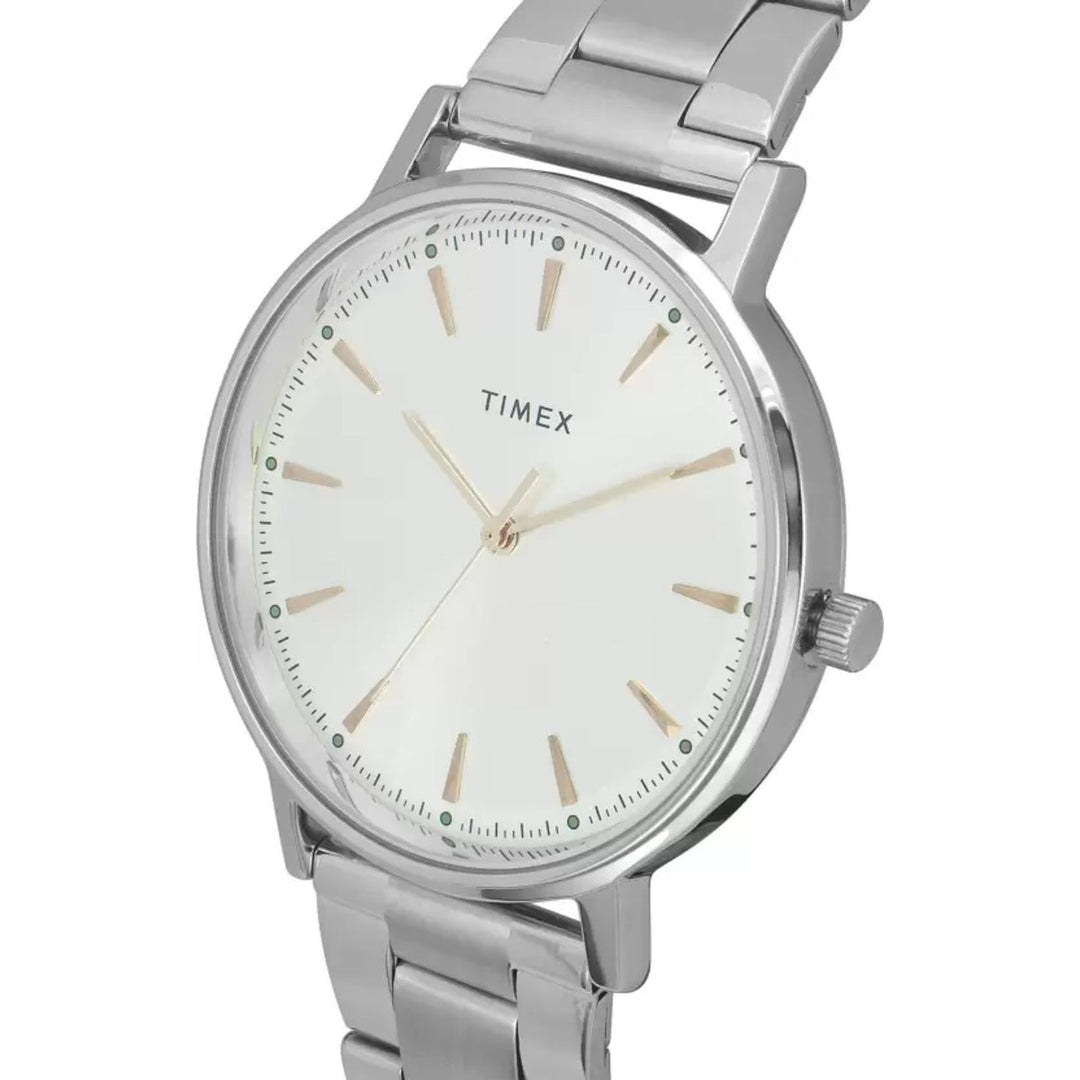 Timex Fashion Men's Silver Dial Round Case 3 Hands Function Watch -TWTG80SMU16