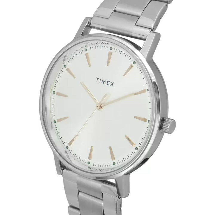 Timex Fashion Men's Silver Dial Round Case 3 Hands Function Watch -TWTG80SMU16