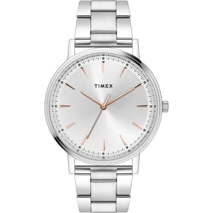 Timex Fashion Men's Silver Dial Round Case 3 Hands Function Watch -TWTG80SMU16