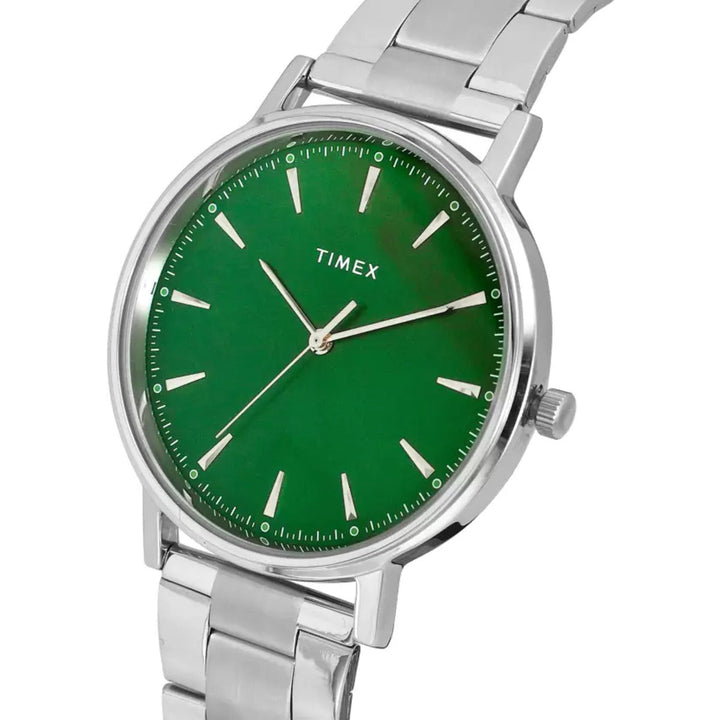 Timex Fashion Men's Green Dial Round Case 3 Hands Function Watch -TWTG80SMU17