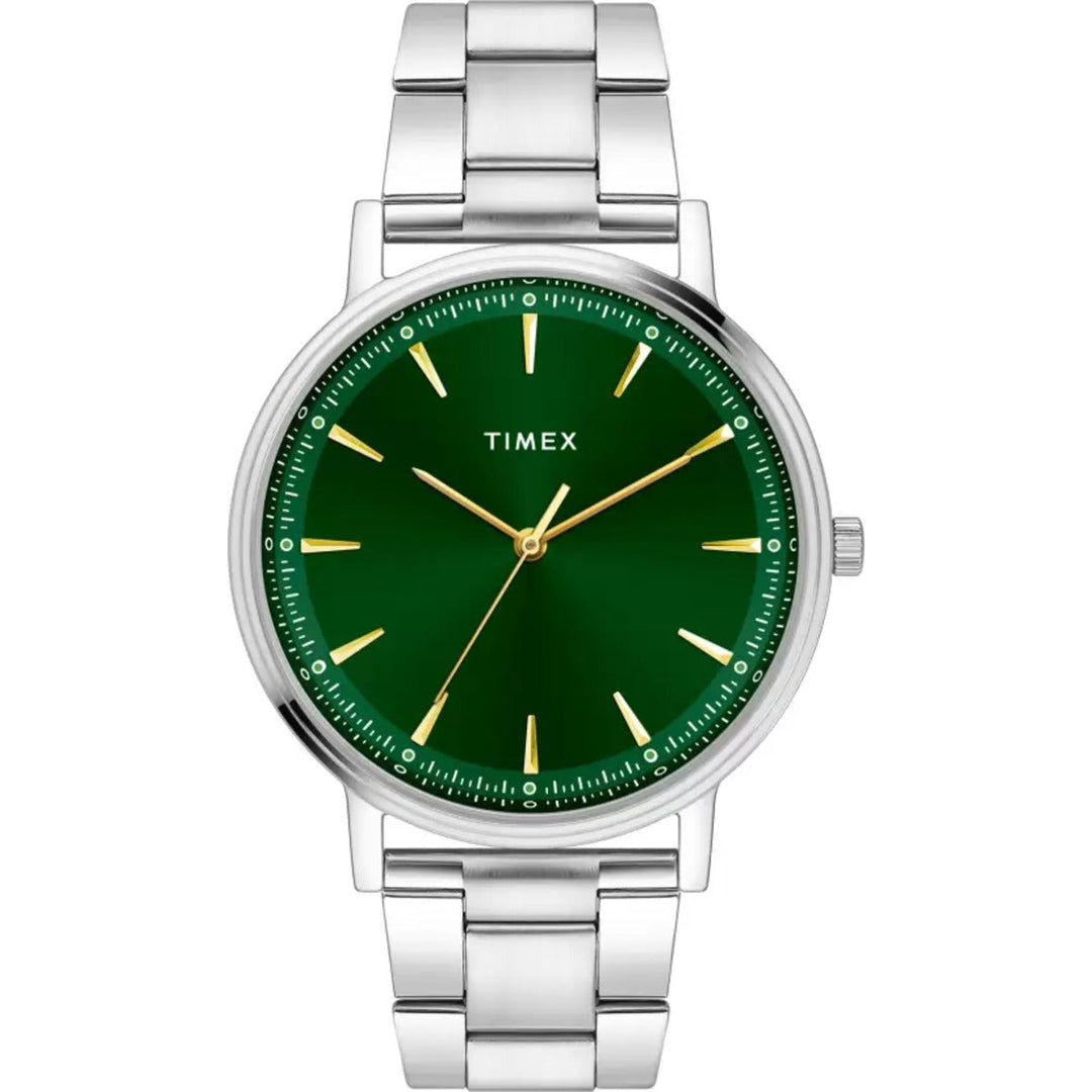 Timex Fashion Men's Green Dial Round Case 3 Hands Function Watch -TWTG80SMU17