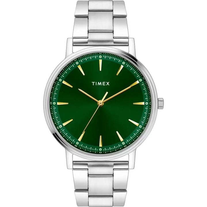 Timex Fashion Men's Green Dial Round Case 3 Hands Function Watch -TWTG80SMU17