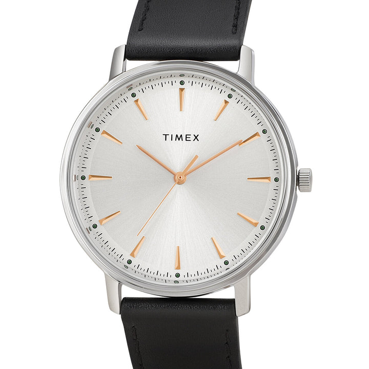 Timex Fashion Collection Premium Quality 3 Hands Men Analog Silver Dial Coloured Quartz Watch, Round Dial With 41 Mm Case Width - TWTG80SMU19