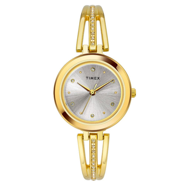 Timex Classics Women's Silver Dial Round Case 3 Hands Function Watch -TWTL10301