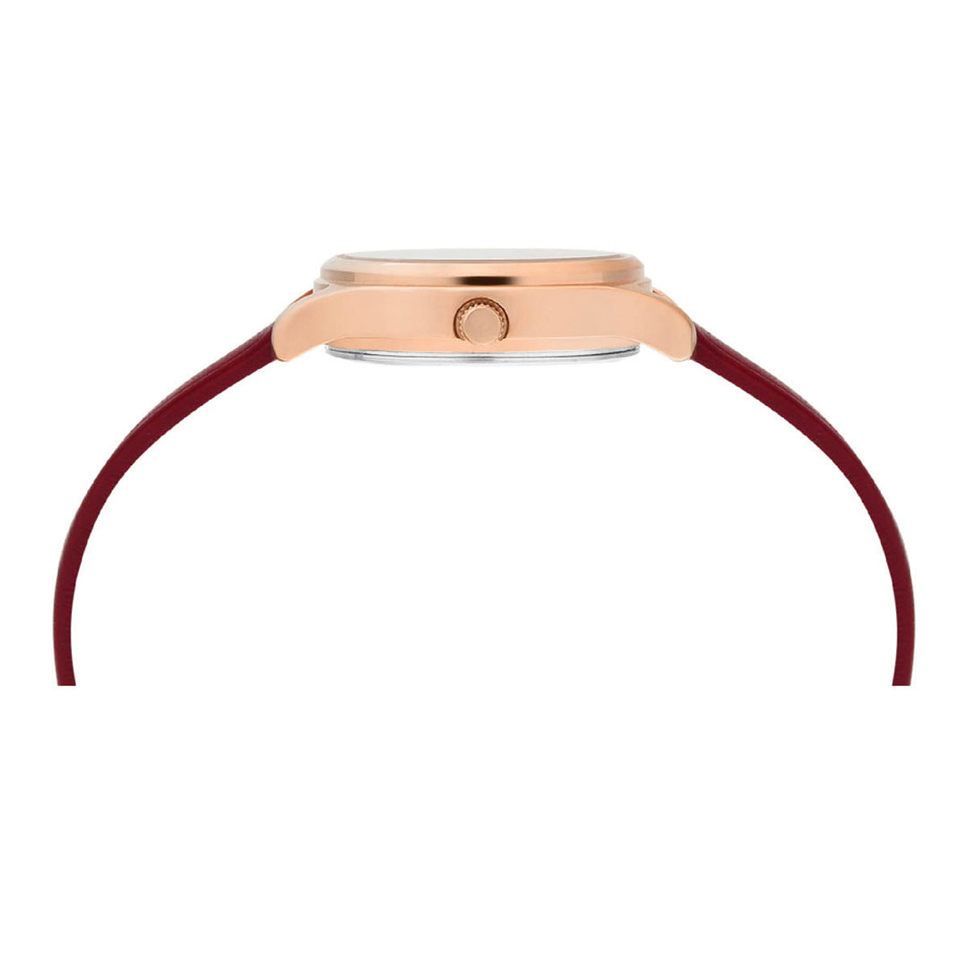 Timex Fashion Women's Rose Gold Dial Round Case 3 Hands Function Watch -TWTL87SMU02