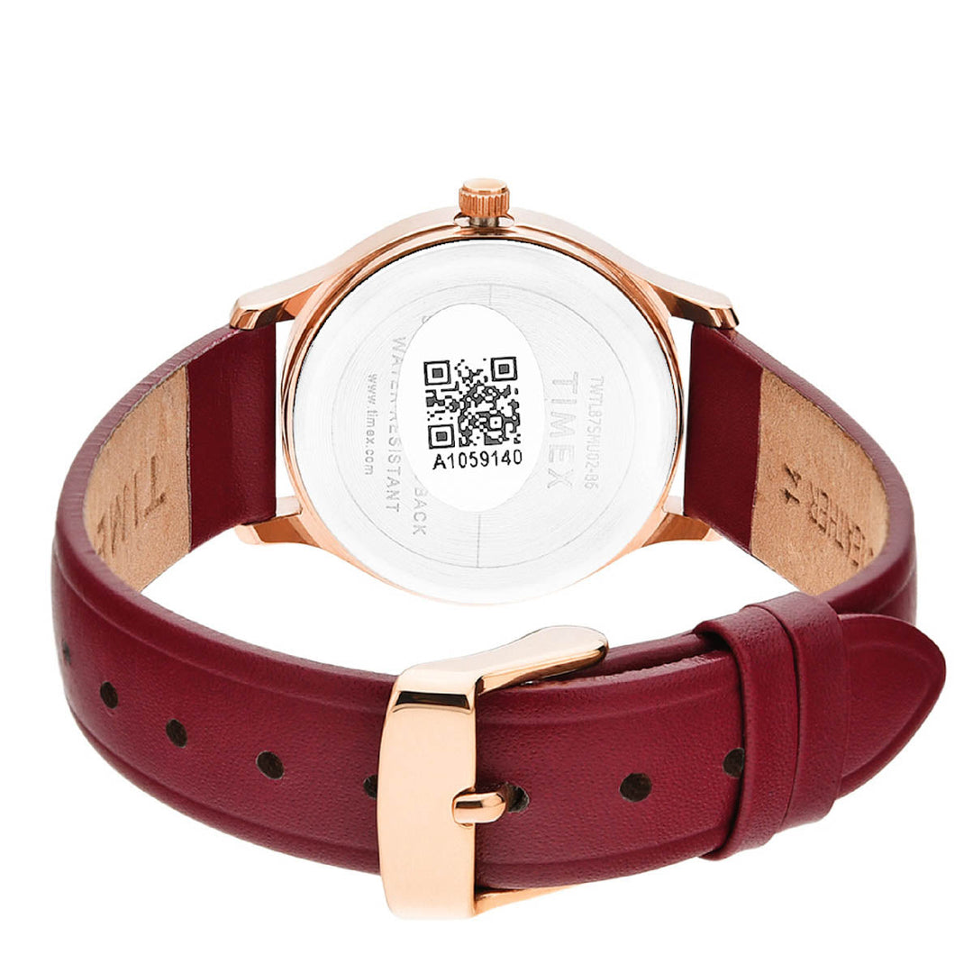 Timex Fashion Women's Rose Gold Dial Round Case 3 Hands Function Watch -TWTL87SMU02
