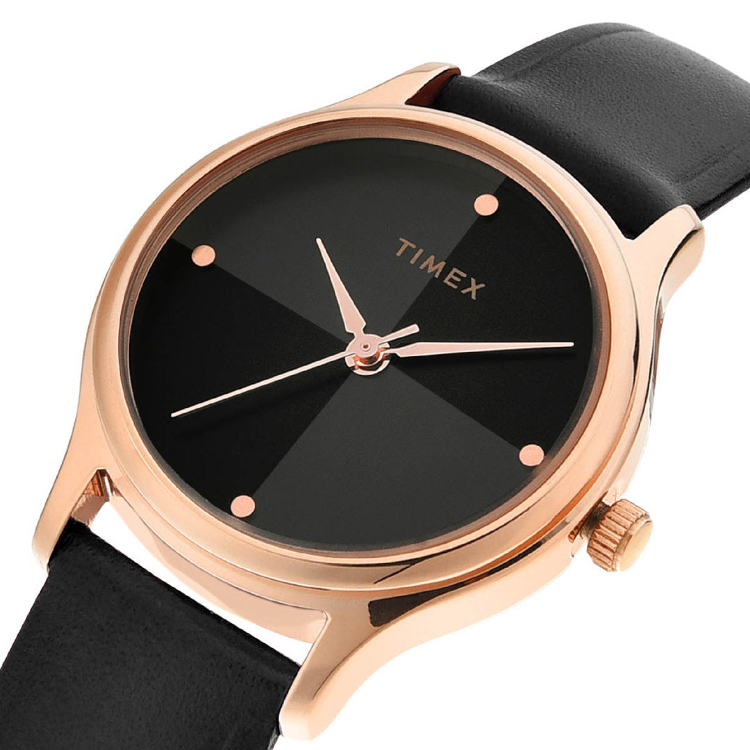 Timex Fashion Women's Black Dial Round Case 3 Hands Function Watch -TWTL87SMU03