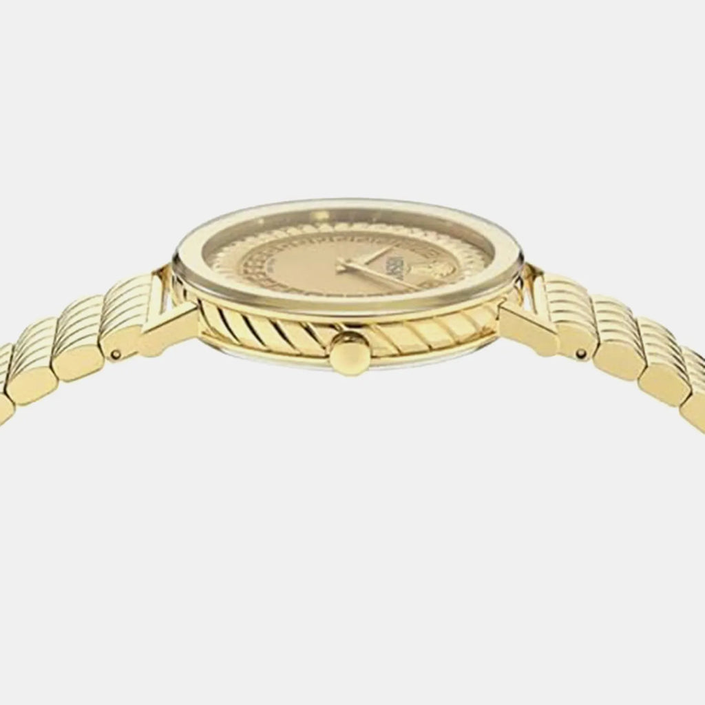 Versace Delphinus VE0O00525 Gold Matte Dial Women's Watch