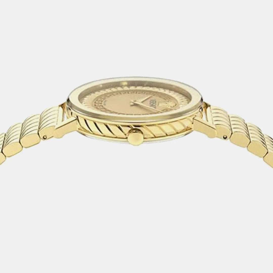 Versace Delphinus VE0O00525 Gold Matte Dial Women&
