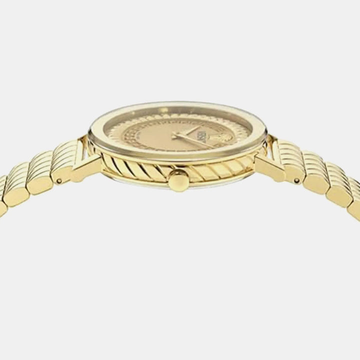 Versace Delphinus VE0O00525 Gold Matte Dial Women&